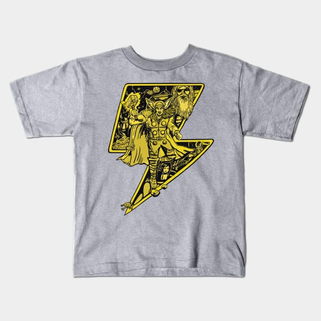 Thor Kids T-Shirt by Pixelmania